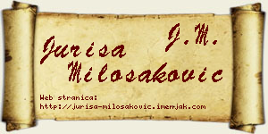 Juriša Milošaković vizit kartica